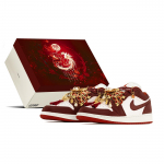 Jordan Air Jordan 1 Kulumiskindlad Hingavad K&otilde;rgust Lisavad Madalad Vintage Korvpallijalatsid Unisex Valge Punane HF3188-102(TeamA-S-BOX) 38.5
