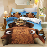 J&auml;&auml;aeg Manny Scrat Tekikott Komplekt Voodipesu Tekikoti Komplektid Kuninglik Suurus 3D Laste Voodipesu Komplekt 135x200cm