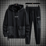 Suur suurus 8XL Kevad-s&uuml;gis kapuutsiga kampsunkost&uuml;&uuml;m Meeste pullover Mood T&ouml;&ouml;riiete jakk Retuusid &Otilde;pilaste spordikost&uuml;&uuml;m M must