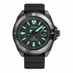 SEIKO prospex populaarne samurai disainiga sukeldumiskell keraamilise raamiga Automaatne silikoonrihm meeste kell must sihverplaat SRPH97K1 must