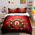 Manchester Unitedi logo kujundus. Voodipesukomplektid Tekikotikomplektid Tekikotid Padjap&uuml;&uuml;rid(1 * Tekikott 2 * Padjap&uuml;&uuml;ri (tekk ei kuulu komplekti)) 135x200cm
