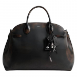 COACH Empire Carryall 48 V&auml;rviplokk H&otilde;bedane Riistak&auml;epide Nahast Reisekott Naistele Must Pruun must pruun must