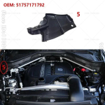 Aastateks 2007-2014 BMW X5 X6 (E70 E71) Auto mootori &uuml;lemise sektsiooni vaheseinapaneel 51717169421 51717169419 51757171791 64316945583 5-51757171792 black