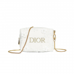 K&auml;sitsi valmistatud DIY Dior-ist inspireeritud &uuml;mbertehtud meigikott White