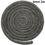 Tihendusn&ouml;&ouml;r Ahju Tulekindel Tihendusriba &Uuml;mar Must Klaaskiud Korstna Kaminahju Ukse Juhtme Tihend 6/8mm 2 meetrit Kodu Kaunistus 6mm gray