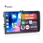 Podofo 9 Autoraadio 6+128G Traadita Carplay Android Auto Raadio Para Auto GPS WIFI GPS Volkswageni/VW/Passati/Golfi/MK5/Jetta T5 jaoks 9" 128G 6g