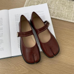 Stiilsed madalad kingad Split Toe Kingad Naiste Mary Jane &Uuml;ksikud Kingad 2025 Vintage Madala Suuga Mokassiinid Zapatos De Mujer Suurus 35-41 35 punane