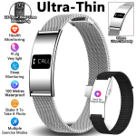 2026 Uus Meeste Naiste Nutikas K&auml;ev&otilde;ru S&uuml;damer&uuml;tmi Unemonitor Tervise Nutikas Rihm Veekindel Spordi Sammude Fitnessi J&auml;lgija Nutikell Androidi jaoks iOS Silver mesh gray