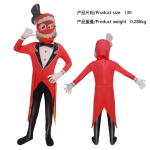 H&auml;mmastav digitaalne veidrikute tsirkus Pomni Cosplay kost&uuml;&uuml;m Lapsed T&auml;iskasvanud Caine Kinger Jumpsuit Kehasse liibuv riietus Halloweeni kost&uuml;&uuml;mid 140-150cm red