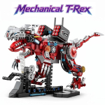 Mecha Dinosaurus Klotsid Mehaaniline T&uuml;rannosaurus Rex Liigutatav Dinosaurus Mudel T&uuml;drukute M&auml;nguasi Poiste Kingitus Laste M&auml;nguasi S&uuml;nnip&auml;evakingitus black