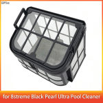 Peenfiltrikorv 8streme Black Pearl Ultra robotbasseini puhastajale, Suure mahutavusega korv p&uuml;&uuml;ab kinni nii peene kui ka suurema prahi must