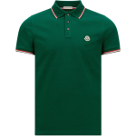 Moncler SS25 V&auml;rviplokk Triibuline Kitsa L&otilde;ikega L&uuml;hikeste Varrukatega Polo S&auml;rk Meeste Polo S&auml;rgid Roheline K1-091-8A70300-84556-875 S blue