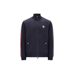 Moncler Triibuline T&auml;hemuster Seisukrae T&otilde;mblukuga L&otilde;tv Pikkade Varrukate Dressipluus Meeste dressipluus Tumesinine I10918G00052V8162778 XL black