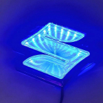 10.8 X 9.8cm 3D Auto Tagumine Pagasiruum Embleem M&auml;rk Kleebis LED Valgustusega Suzuki Swift SX4 Vitara Jimny Samurai Alto Ignis Grand Vitara jaoks 10.8 X 9.8cm sinine