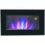 Elektriline seinakamin, 1000W/2000W, LED-tuleefekt, puldiga, stiilne v&auml;limus, k&uuml;ttefunktsiooniga 72.5 x 11.5 x 40 cm must