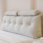 Pehme polsterdatud peatsipadi ja nimmetugi padjad voodi, diivani v&otilde;i erkeri jaoks 1.8m bed (180x60x20cm) + 2 pillows