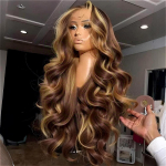 30-tolline mee-blond ombre pitsist esiosa parukas inimjuustest 13x4 HD pitsist esiosa parukas 4/27 esilet&otilde;stetud ombre body wave pitsist esiosa liimivaba 24inches&200%&13x4 Lace Wig brown