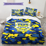 ARKA GDYNIA TAPETA Muster Voodipesukomplekt Tekikott Padjap&uuml;&uuml;r Kodukaunistus Kingitus (1 * tekikott + 2 * padjap&uuml;&uuml;ri, ilma s&uuml;damikuta) 135x200cm yellow