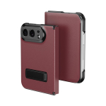 Magnetiline Kate T&auml;ielik Kaitse Telefonikate iPhone Duo iPhone 18 Fold jaoks Peidetud Jala ja PU Nahaga P&otilde;rutuskindel Alusega Kate iPhone Duo punane