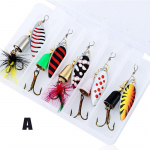 Burning Shark Metal Spinner Peibutiste komplekt koos kaasaskantava kandekarbiga meriforelli l&otilde;hekala jaoks