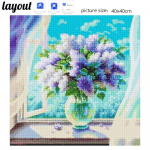 Huacani teemantmaali lill 5d t&auml;isruudu teemantmosaiik Maaliline pilt kividest 20*20 cm