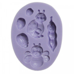 Silikoonvorm DIY mesilaste kaunad beebile lepatriinu 3D fondant koogi kaunistamiseks t&ouml;&ouml;riistad koogi k&uuml;psetamiseks random mitmev&auml;rviline