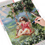 Teemanttikandid, portree teemantmaalid, t&auml;is &uuml;mmargused kivist pildid, kunst kodukaunistus 20X30CM