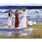 Teemantmaaling Multifilm Lapsed rannas Ristpistes Ilu Teemanttikandid Kodune k&auml;sit&ouml;&ouml; 20X30CM