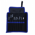 9 tk ESD pintsetid Antistaatilised t&auml;ppispintsetid elektrooniliste mobiiltelefonide remondit&ouml;&ouml;riistade jaoks must