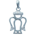 Les Tr&eacute;sors De Lily [I9072] - h&otilde;bedane ripats  Guardian Angel  h&otilde;bevalge (roodiumiga kaetud) - 27x15 mm h&otilde;be