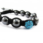 Les Tr&eacute;sors De Lily [J4070] - Bracelet ethnique 'Shambhala' turquoise t&uuml;rkiissinine