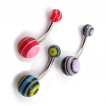 Les Tr&eacute;sors De Lily [J9572] - Set de 3 Body Piercing 'Tecno' mitmev&auml;rviline