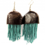 Les Tr&eacute;sors De Lily [L5269] - Boucles Cr&eacute;ateur 'Kilimanjaro' turquoise t&uuml;rkiissinine