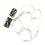 Dolce Vita [L6791] - Bracelet Cr&eacute;ateur 'Sissi' gris argent&eacute; hall