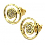 Les Tr&eacute;sors De Lily [P2343] - kullatud k&otilde;rvar&otilde;ngad  Sissi  valgest kullast - 10 mm valge