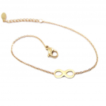 Les Tr&eacute;sors De Lily [P9158] - Bracelet acier 'Infini' dor&eacute; ros&eacute; (gold pink) - 11x5 mm Heleroosa