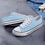 L&otilde;uendjalatsid naiste korea versioon rakendusest The Evergreen Color Canvas Shoes Lamedad naissoost &uuml;li&otilde;pilased &uuml;ksikud kingad Candy Color roosad riidest kingad 36 sinine