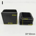 10 tk Jalapadjad Toru pistikud Toru otsakorgid Lisad Ruudukujulised mustad jalakatted M&ouml;&ouml;bli P&otilde;randakaitse 30x30mm