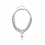 Clavicle kaelakee Goth kaelakee Vintage Punk Choker kett kaelakee ripats Hip Hop Mitmekihilised ehted Kingitused h&otilde;be