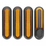 4 elektrilise rolleri rattarummude komplekt, kahvli helkurribad, ratta k&uuml;lje dekoratiivne kate koos kollane