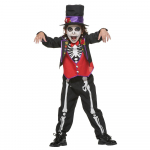 Luksuslik laste skelett Halloweeni surnute p&auml;eva kost&uuml;&uuml;m Mehhiko poiste t&uuml;drukute uhke kleit S must