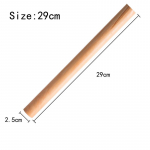 Naturaalsest puidust toiduvalmistamise t&ouml;&ouml;riistad Koogi kaunistusrullid Taignarull K&ouml;&ouml;gitarvikud Puidust taignarull Kaasaskantav 29cm