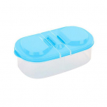 Toidukarp Smooth Edge Suure mahutavusega keskkonnas&otilde;bralik PP plastikust 2-kambriline toidukonteiner Bento l&otilde;unas&ouml;&ouml;gikonteiner sinine