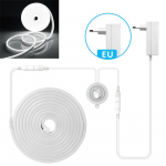 Juhtmeta PIR-liikumisandur LED-ribavalgus neoonm&auml;rk 12V neoonvalgustite meisterdamise k&ouml;&ouml;gi jaoks j&otilde;ulude taustvalgustusega lampide kaunistus EL-pistikuga 1M-EU-White