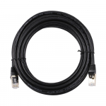 CAT8 v&otilde;rgukaabel 40Gbps 2000MHz Etherneti kaabel mitmekihilise varjestusega 26AWG puhta vasest s&uuml;damikuga 5m must