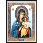 5D Teemantmaal Religioosse mustriga &uuml;mmargune osa Rhinestone Mosaiic Ristpistes Religioosne figuuri stiil Kodukaunistamise kingitus 30X40cm