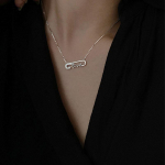 ANENJERY S Letter Pin kaelakee naistele Mikro-inkrusteeritud Zrcon Simple Temperament Choker Kerged Luksuslikud Ehted h&otilde;be