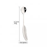 Loominguline lusikas j&otilde;ulukink v&auml;rviline 304 roostevabast terasest sulgede muster lusikas tee kohvi lusikas k&ouml;&ouml;gitarvikud lauan&otilde;ud h&otilde;be