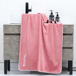 Kiiresti kuivav vannir&auml;tik Paks pehme n&auml;or&auml;tik 70x140cm roosa