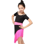 Kid Girls Spandex Ladina Rumba Samba tantsukleit peotantsur&otilde;ivad 130
